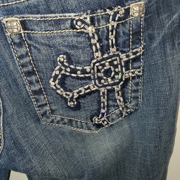 EUC Miss Me Boot Cut Jeans, 37” Inseam - Picture 7 of 10